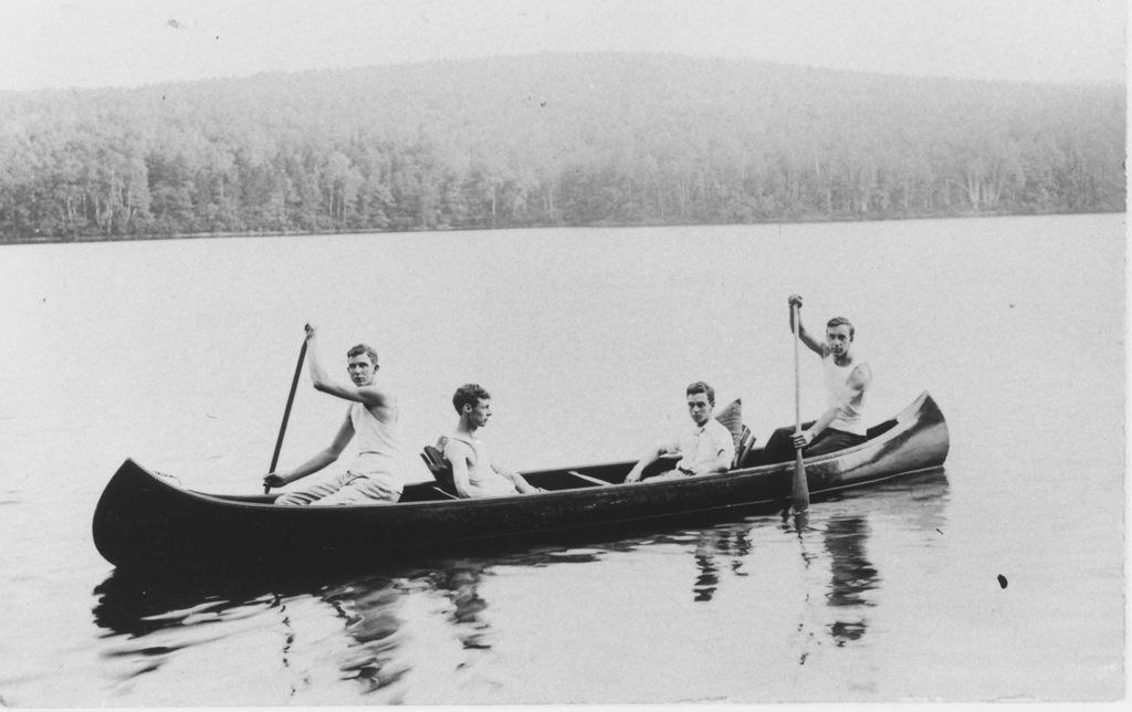 Miniature of Boys in a canoe on South Pond, Marlboro, Vt.