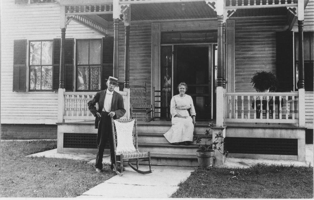 Miniature of Couple on their porch in front of their house in Windham County,Vermont