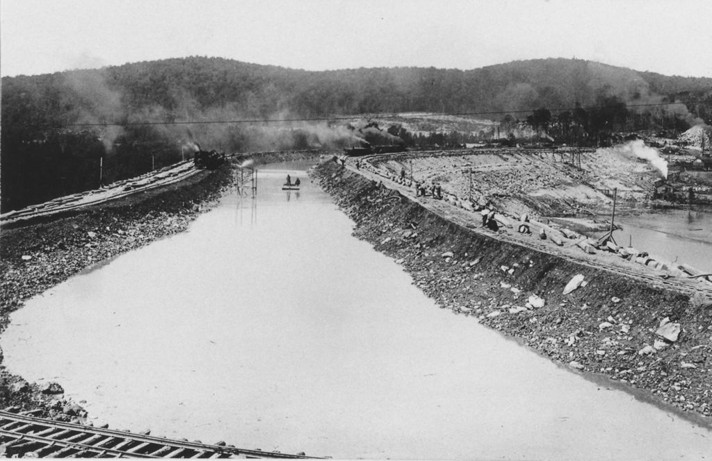 Miniature of Somerset Dam construction, Searsburg, Vt.