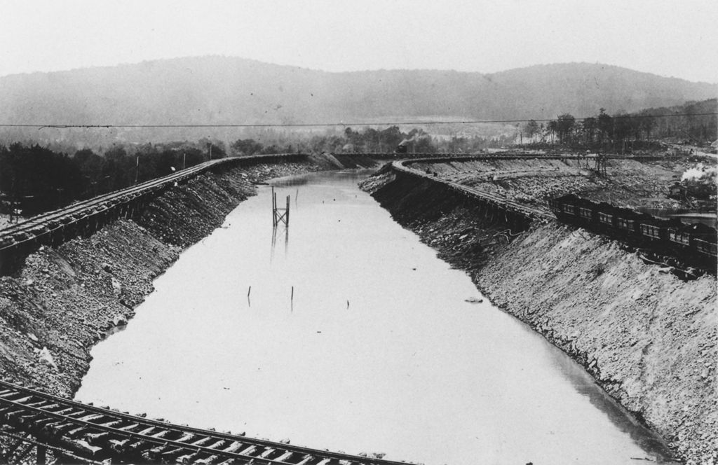 Miniature of Somerset Dam construction, Searsburg, Vt.