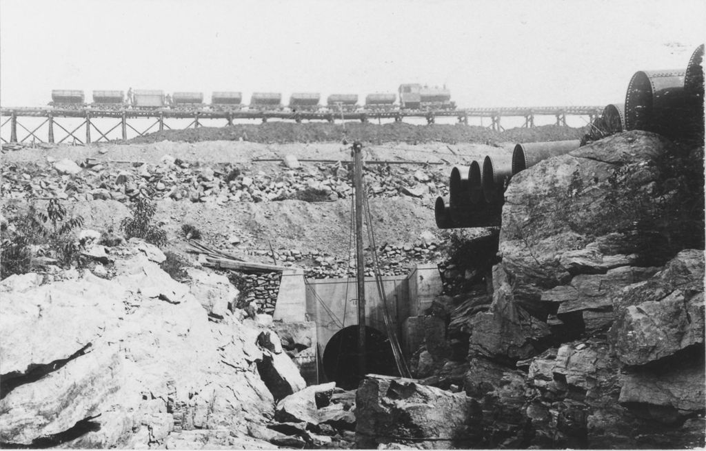 Miniature of Somerset Dam construction, Searsburg, Vt.