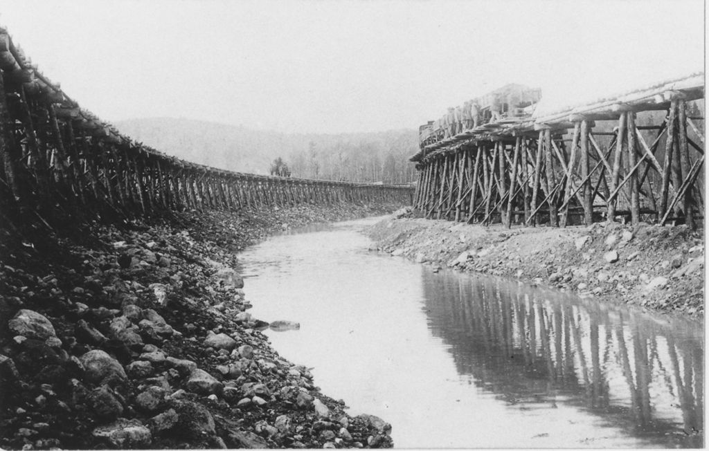 Miniature of Somerset Dam construction, Searsburg, Vt.