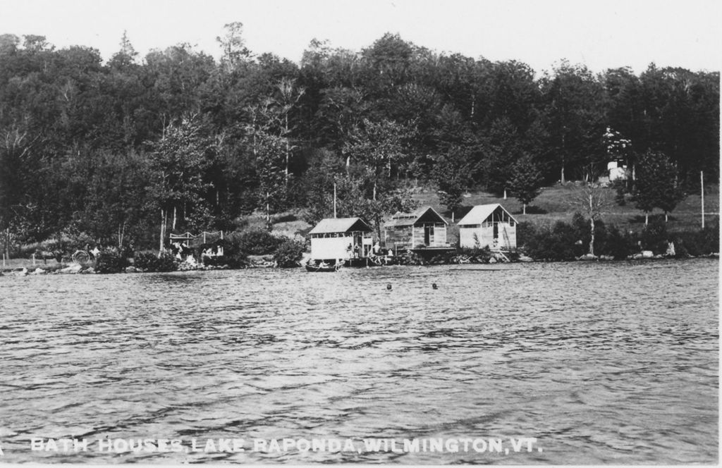 Miniature of Bath Houses, Lake Raponda, Wilmington, Vt.