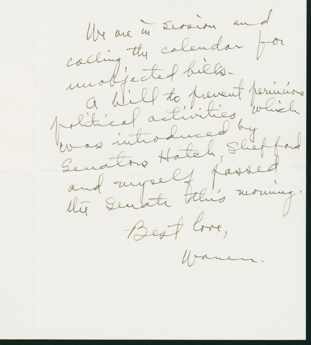 Miniature of Letter to Mrs. C.G. (Ann) Austin, April 13, 1939