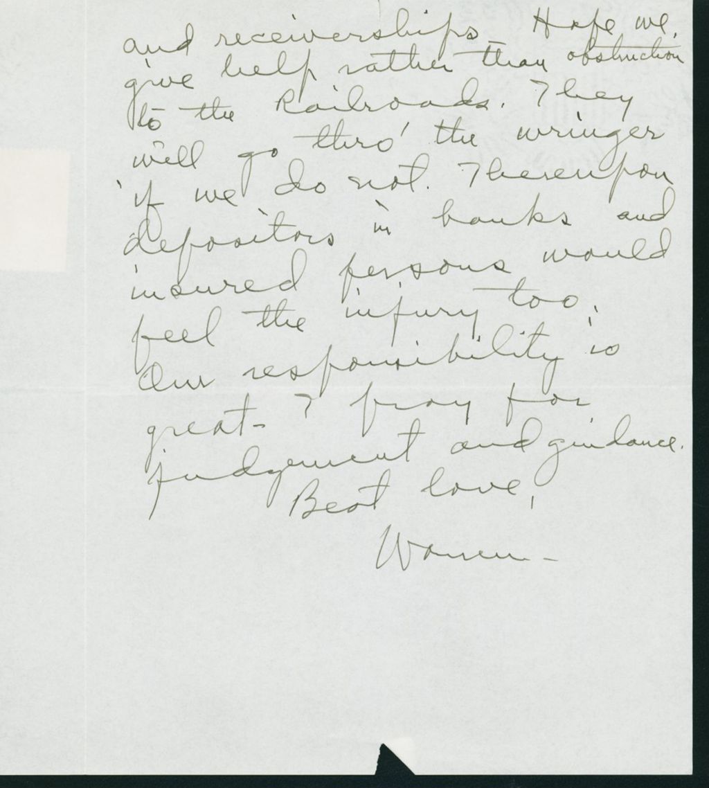 Miniature of Letter to Mrs. C.G. (Ann) Austin, May 5, 1939