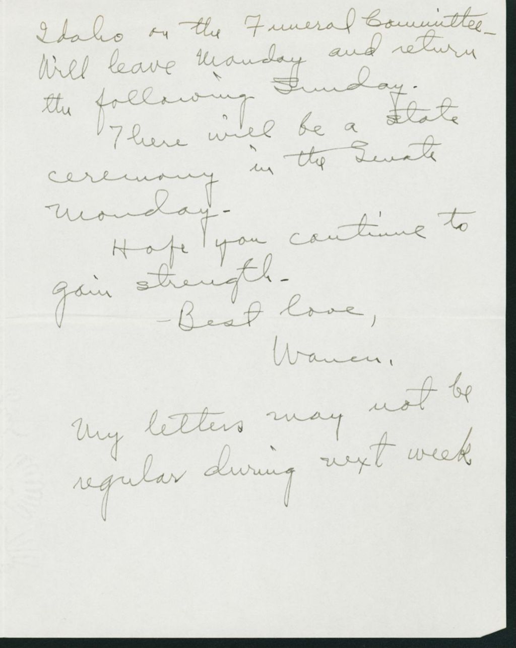 Miniature of Letter to Mrs. C.G. (Ann) Austin, January 20, 1940