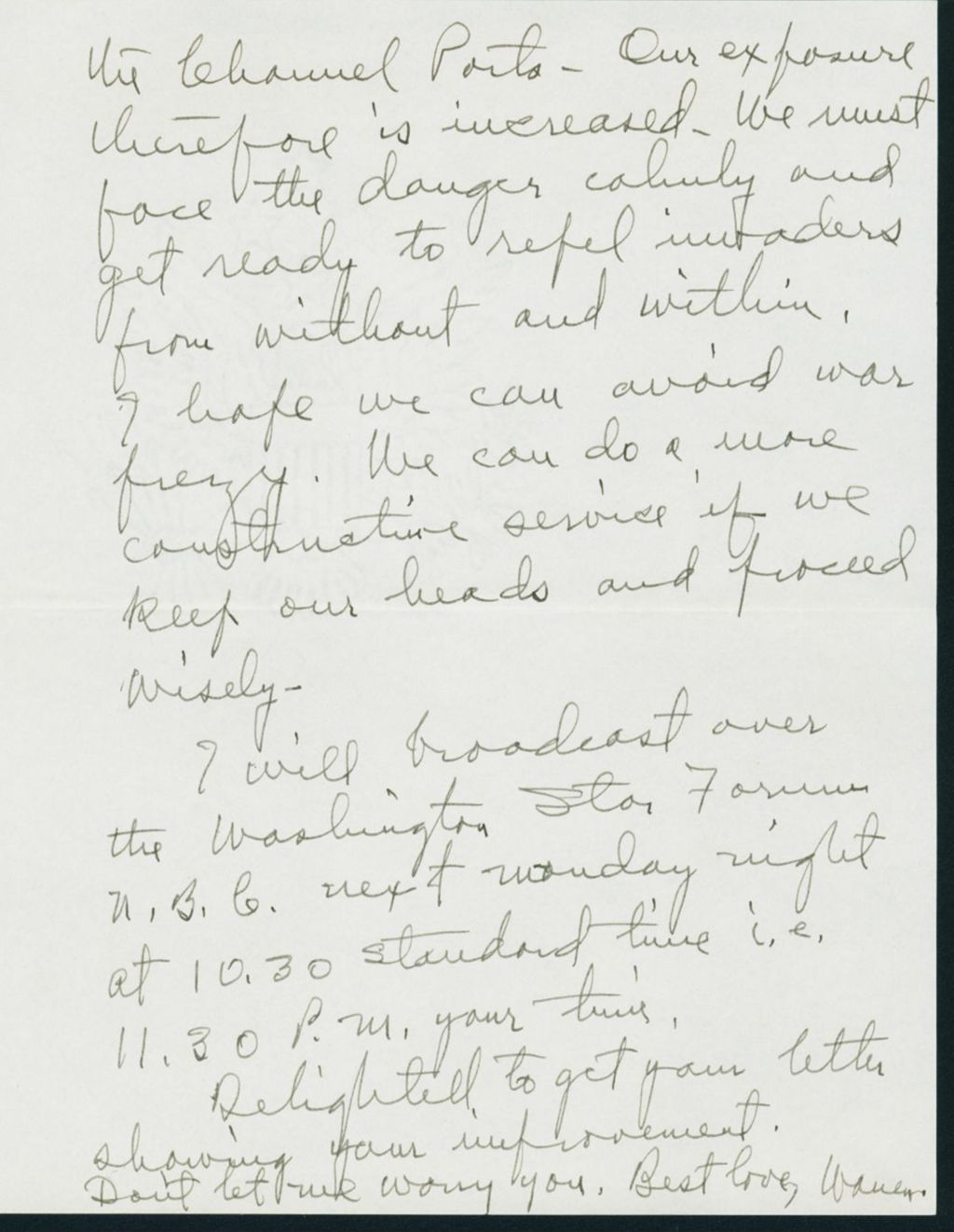 Miniature of Letter to Mrs. C.G. (Ann) Austin, May 21, 1940