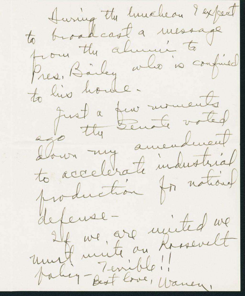 Miniature of Letter to Mrs. C.G. (Ann) Austin, June 6, 1940