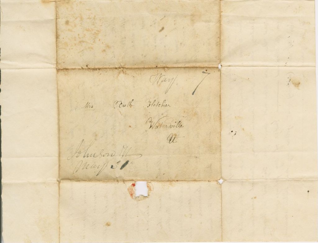 Miniature of Lydia Colton to Ruth Fletcher\, 1839 May 24