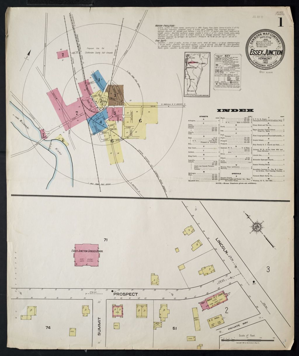 Miniature of Essex Junction 1922, sheet 01