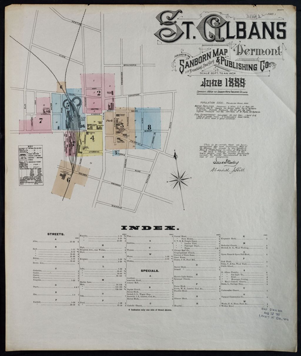 Miniature of Saint Albans 1889, Index