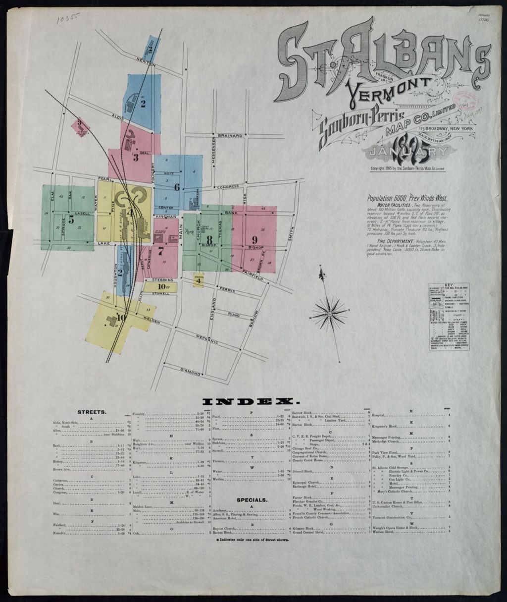 Miniature of Saint Albans 1895, Index