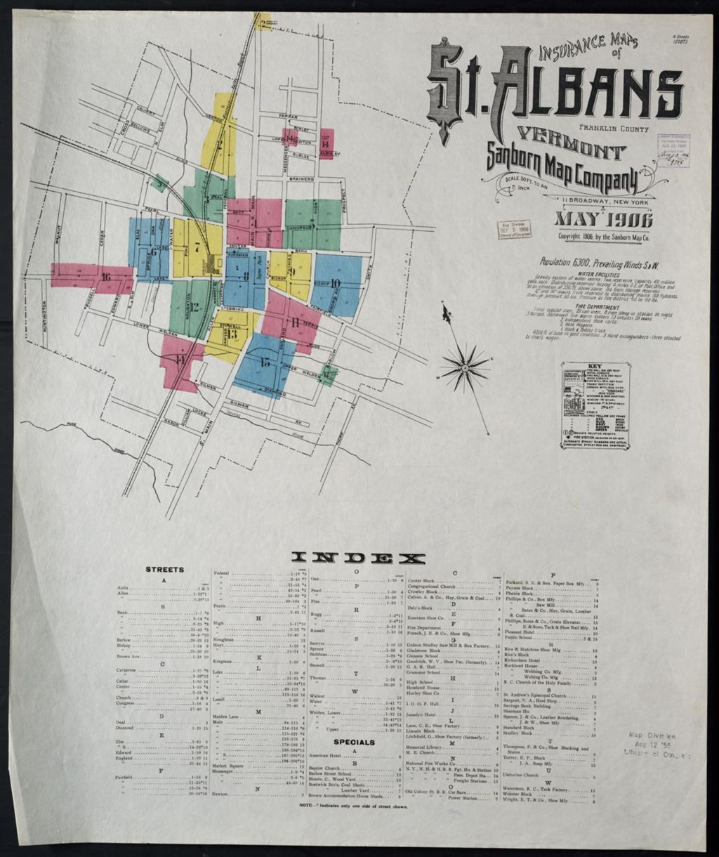 Miniature of Saint Albans 1906, Index