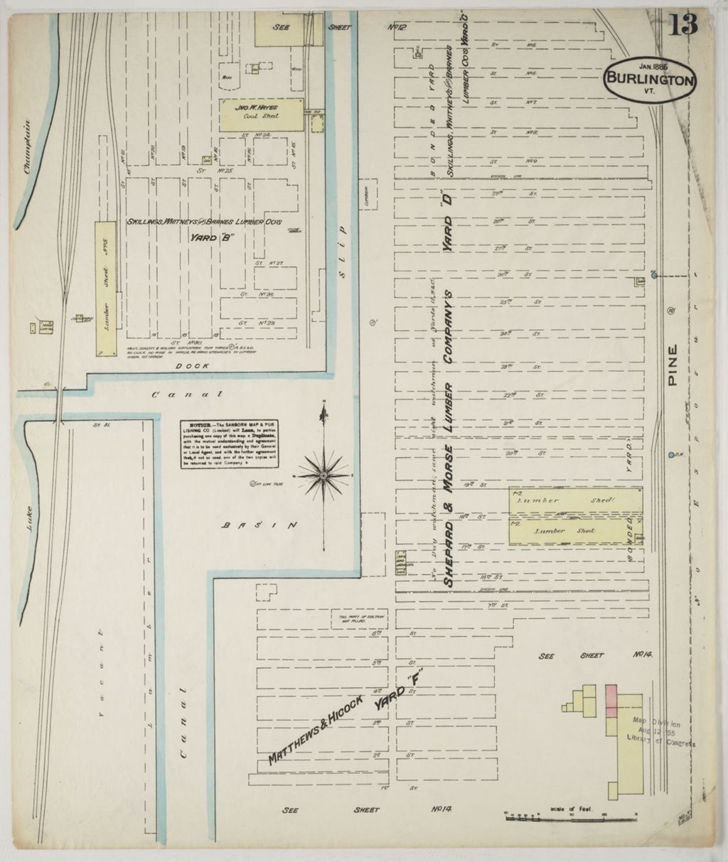 Miniature of Burlington 1885, sheet 13