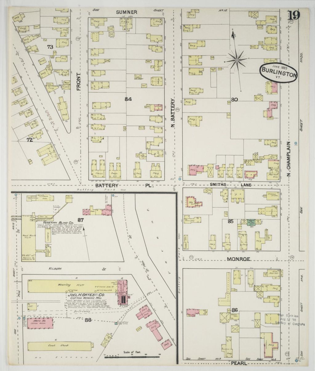 Miniature of Burlington 1889, sheet 19