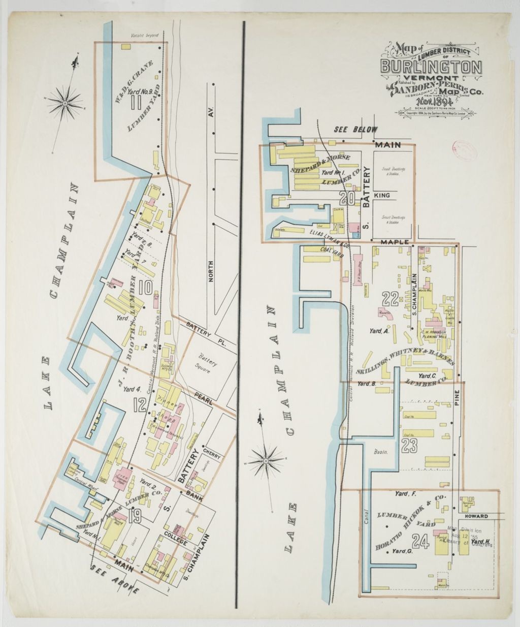 Miniature of Burlington 1894, lumber yards detail